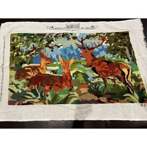 Finished Tapestry Needlepoint Creations MARGOT de Paris Canvas Wool VTG